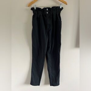 Garage Black Paperbag Waist Jeans | Size Small | Stretchy Waist